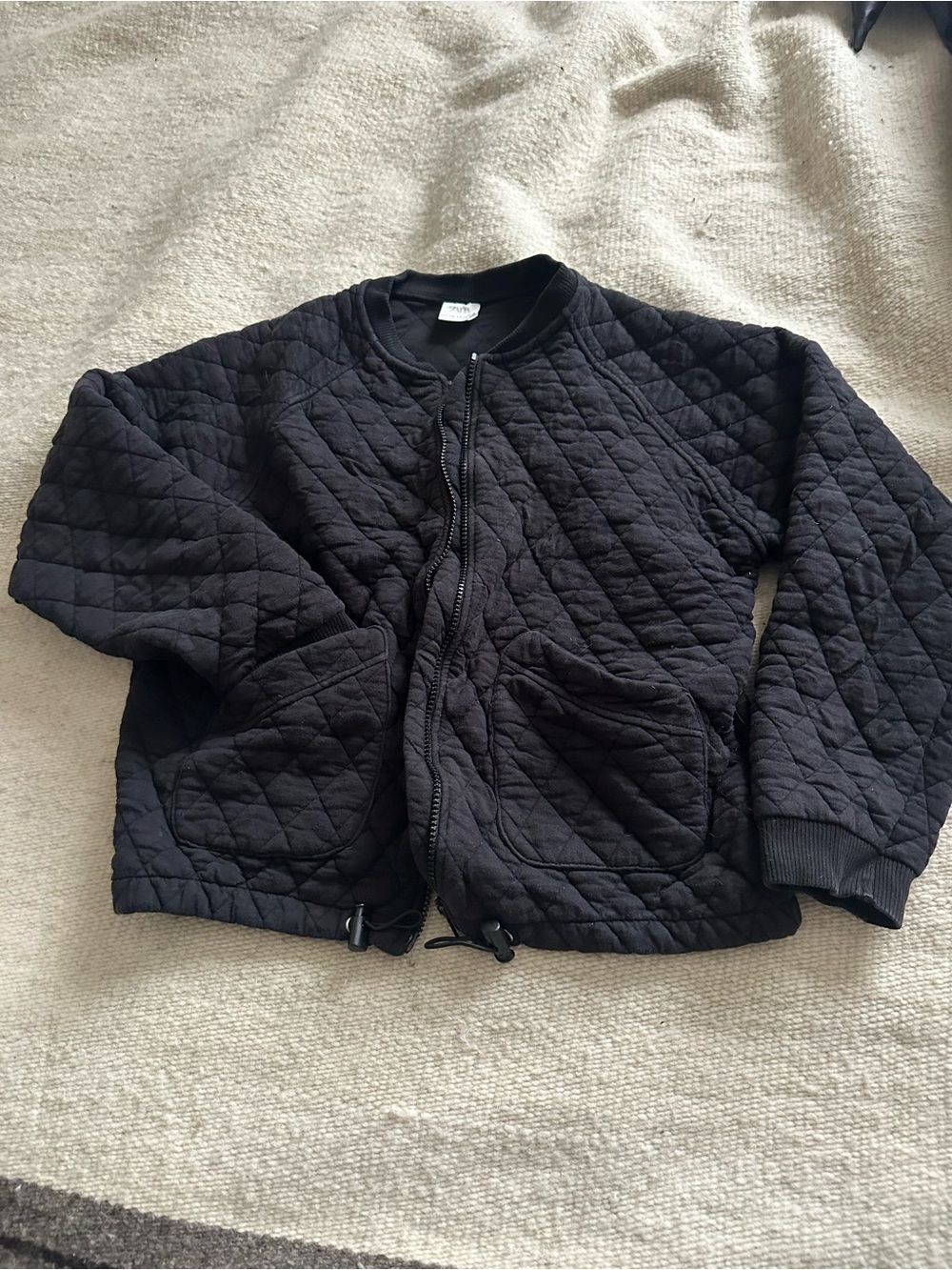Zara Black Quilted Kids Jacket